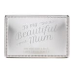 Personalised 'To My Beautiful Mum' Rectangular Silver Nickel Plated Jewellery Box - Image 3