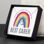 Personalised Rainbow Design Sentiment Silver Tone Necklace & Gift Box - Image 3