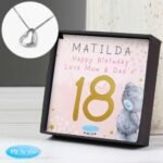 Personalised Me to You Sparkle & Shine Birthday Sentiment Silver Tone Necklace & Gift Box - Image 2