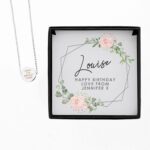 Personalised Abstract Rose Design Sentiment Silver Tone Necklace & Gift Box - Image 5