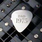 Personalised Name & Year Silver Stainless Steel Plectrum - Image 2