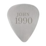 Personalised Name & Year Silver Stainless Steel Plectrum - Image 4