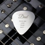 Personalised Big Name & Message Silver Stainless Steel Plectrum - Image 3