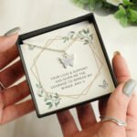 Personalised Botanical Design Sentiment Silver Plated Butterfly Necklace & Gift Box - Image 2