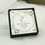 Personalised Botanical Design Sentiment Silver Plated Butterfly Necklace & Gift Box - Image 4