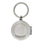 Personalised 'Your Wings Were Ready' Memorial Round Silver Finish Photo Keyring - Image 8