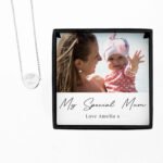 Personalised Silver Finish Disc Necklace & Photo Upload Gift Box - Image 8