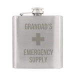Personalised 'Emergency Supply' Stainless Steel Hip Flask - Image 6