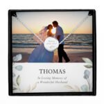 Personalised Botanical Design Silver Finish Disc Necklace & Photo Upload Gift Box - Image 7