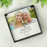 Personalised 'In Loving Memory' Silver Finish Cross Necklace & Photo Upload Gift Box