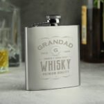 Personalised Whisky Label Design Stainless Steel Hip Flask