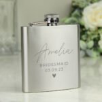 Personalised Any Message Wedding Party Stainless Steel Hip Flask