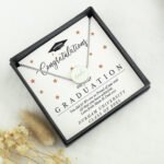 Personalised Graduation Sentiment Silver Tone Disc Necklace & Gift Box