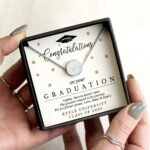 Personalised Graduation Sentiment Silver Tone Disc Necklace & Gift Box - Image 3
