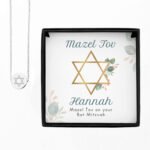 Personalised Bat Mitzvah Sentiment Silver Tone Disc Necklace & Gift Box - Image 5