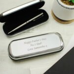 Personalised Any Message Chrome Plated Pen & Gift Box Set