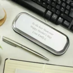 Personalised Any Message Chrome Plated Pen & Gift Box Set - Image 3