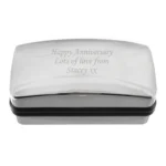 Personalised Any Message Engraved Chrome Plated Cufflink Box - Image 10