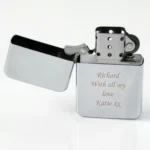 Personalised Any Message Engraved Silver Chrome Plated Lighter - Image 3