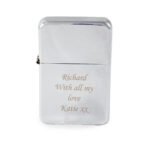 Personalised Any Message Engraved Chrome Plated Lighter - Image 2