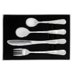 Personalised Embossed Teddy Design Children's 4-Piece Stainless Steel Cutlery Set - Image 3