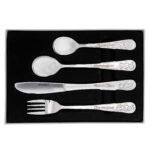 Personalised Embossed Teddy Design Children's 4-Piece Stainless Steel Cutlery Set - Image 4