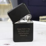 Personalised Any Message Engraved Black Lighter