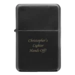Personalised Any Message Engraved Black Metal Lighter - Image 5