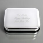 Personalised Any Message Chrome Plated Gift Box