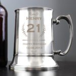 Personalised Birthday Crest Design Stainless Steel Tankard