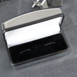 Personalised 'Father of the Groom' Wedding Top Hat Motif Chrome Plated Cufflink Box - Image 2