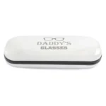 Personalised Glasses Motif Chrome Plated Glasses Case - Image 3