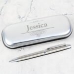 Personalised Decorative Chrome Plated Pen & Gift Box Set