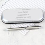 Personalised Scroll Design Chrome Plated Pen & Gift Box Set