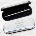 Personalised Scroll Design Chrome Plated Pen & Gift Box Set - Image 2