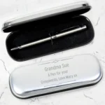Personalised Scroll Design Chrome Plated Pen & Gift Box Set - Image 2