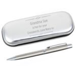 Personalised Scroll Design Chrome Plated Pen & Gift Box Set - Image 4