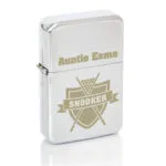Personalised Snooker Design Chrome Plated Lighter - Image 2