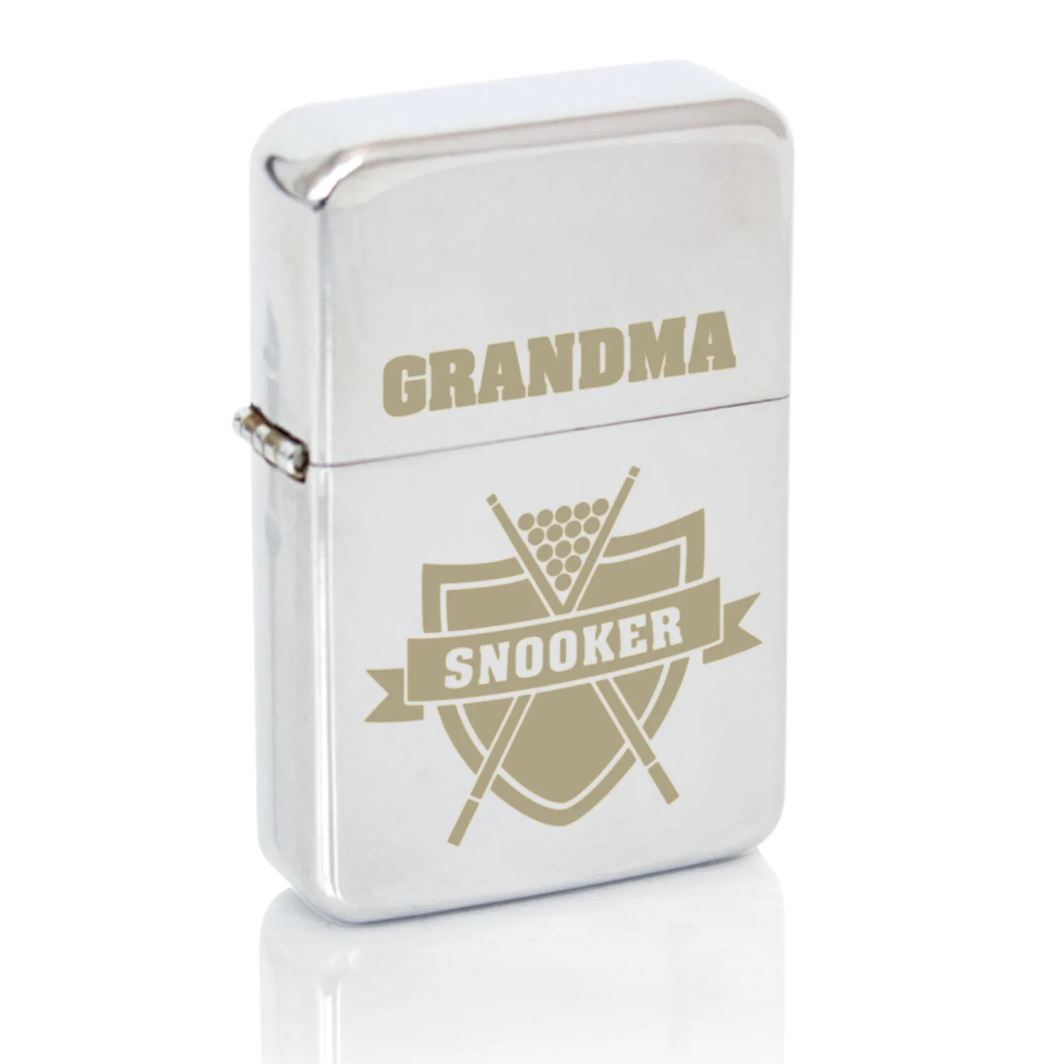 Personalised Snooker Design Chrome Plated Lighter - Image 3