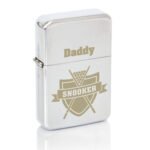 Personalised Snooker Design Chrome Plated Lighter - Image 5