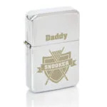 Personalised Snooker Design Chrome Plated Lighter - Image 4