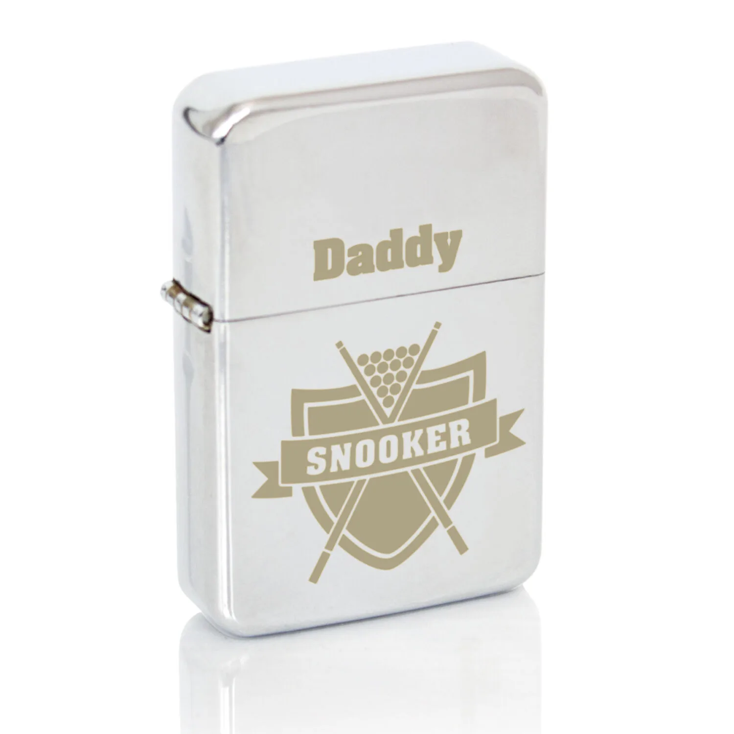Personalised Snooker Design Chrome Plated Lighter - Image 4