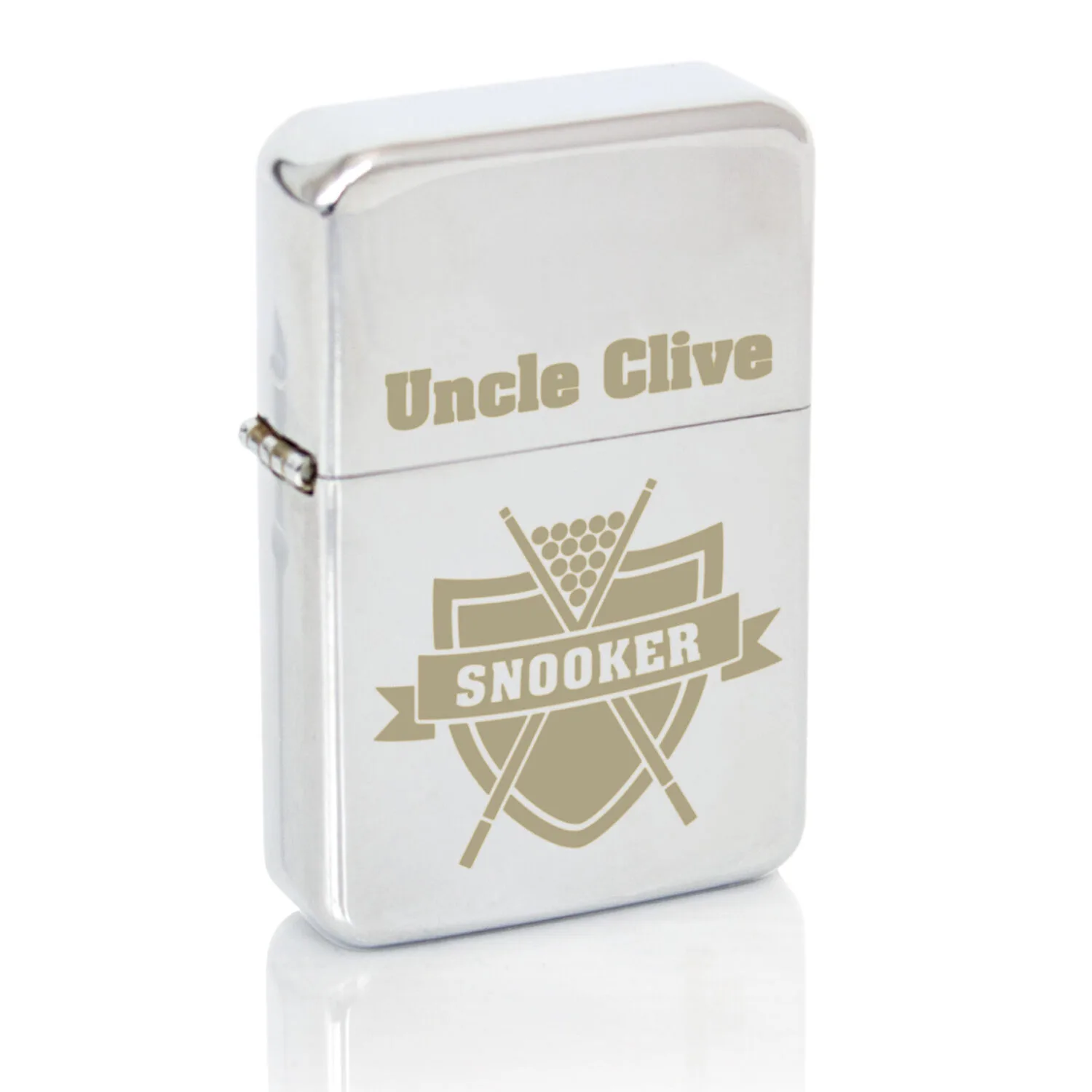 Personalised Snooker Design Chrome Plated Lighter - Image 5