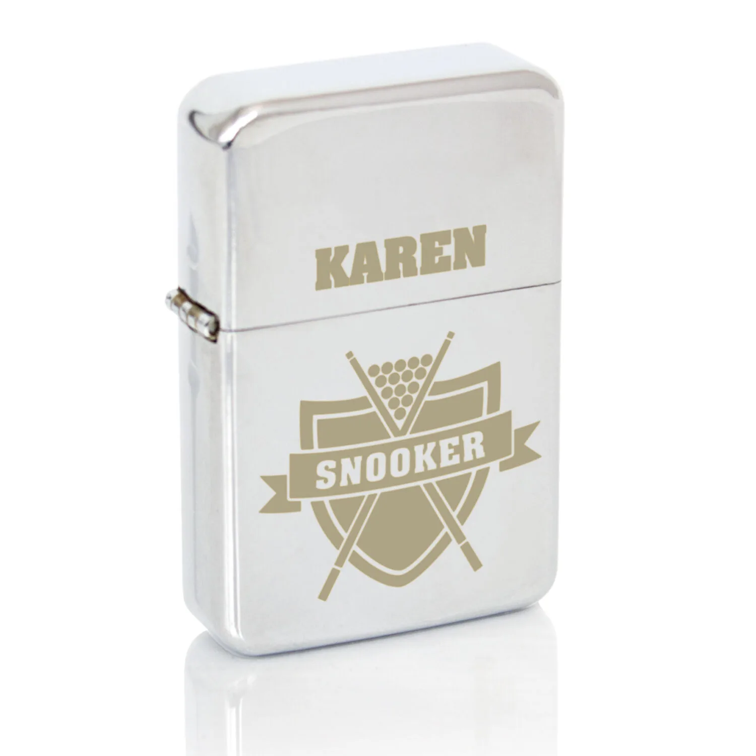 Personalised Snooker Design Chrome Plated Lighter - Image 6