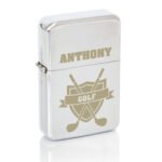 Personalised Golf Motif Chrome Plated Lighter - Image 2