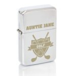 Personalised Golf Motif Chrome Plated Lighter - Image 4