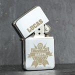 Personalised Darts Motif Chrome Plated Lighter