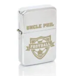 Personalised Football Motif Chrome Plated Lighter - Image 6