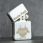 Personalised Fishing Crest Chrome Plated Lighter