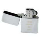Personalised Any Message Bold Font Chrome Plated Lighter - Image 3